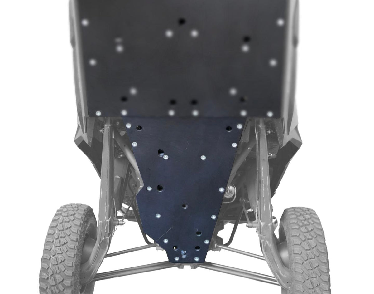 Can-Am Maverick R Max UHMW Rear Skid Plate-Skid Plates - Other-Factory UTV-1/2"-No X-Brace-Black Market UTV