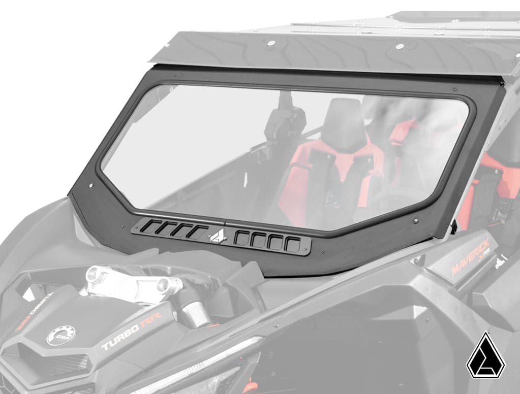 ASSAULT INDUSTRIES GLASS WINDSHIELD (FITS: CAN-AM MAVERICK X3)-Windshield-Assault Industries-Without Wiper-Black Market UTV