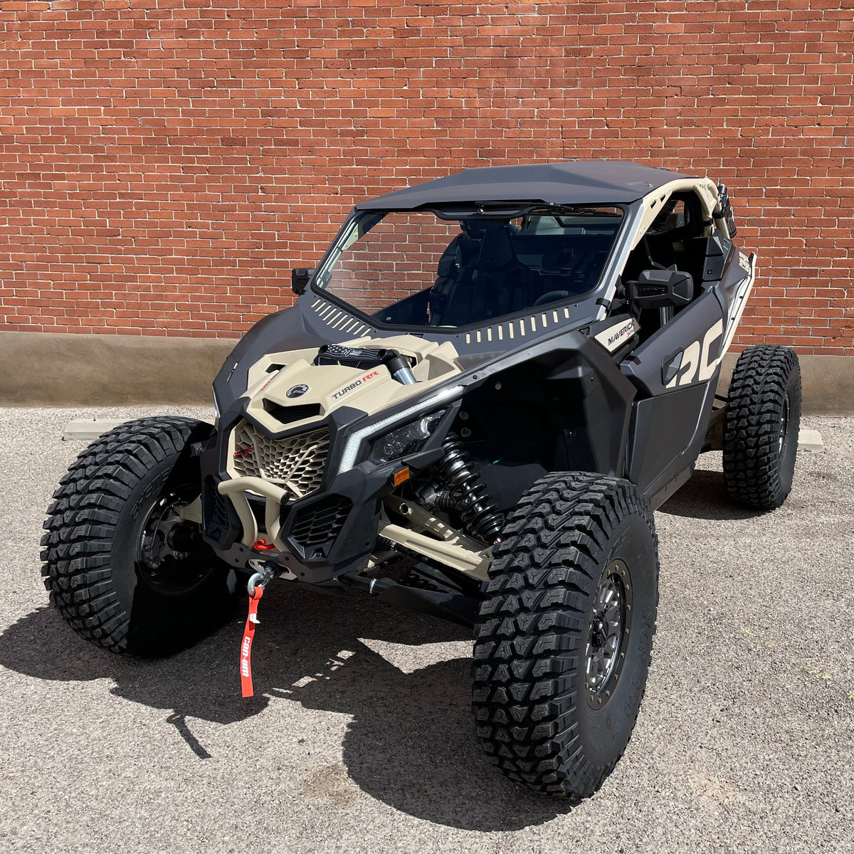 Can-Am X3 2.0 Vented Glass Windshield (Collective)-Windshield-Bent Metal Off-Road-Black-Black-No Scoops-Black Market UTV