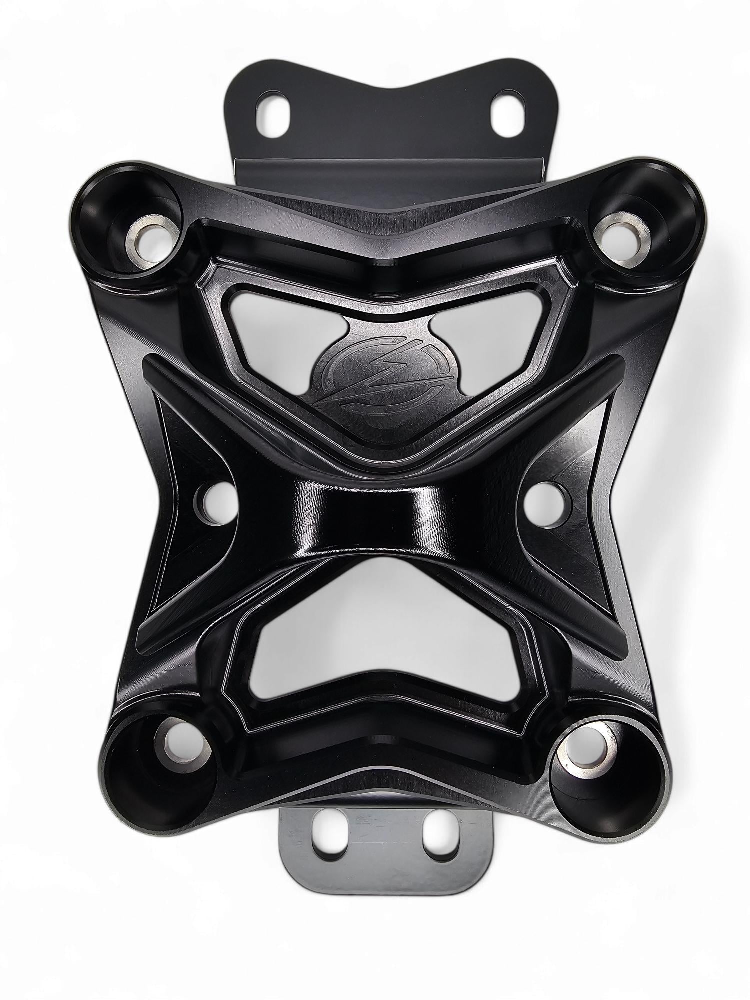 2022 to Current Can Am X3 10 Bolt Radius Rod Plate with Pull Hook (Black)-Radius Rod Plate-Elektric Offroad Design-Black Market UTV