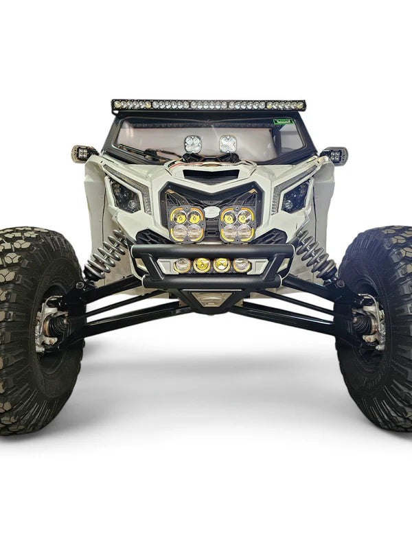2017 + Can-Am X3 Maverick Amp Front Bumper-Bumper-Elektric Offroad Design-Baja Designs 10" OnX6+ Led Bar Driving/Combo Amber [pn #45013] (+$442.95)-OnX6/Hybrid/Laser/S8 w/Mode Switch (1 Bar) Wiring Harness [pn# 640122] (+$77.95)-Black Market UTV