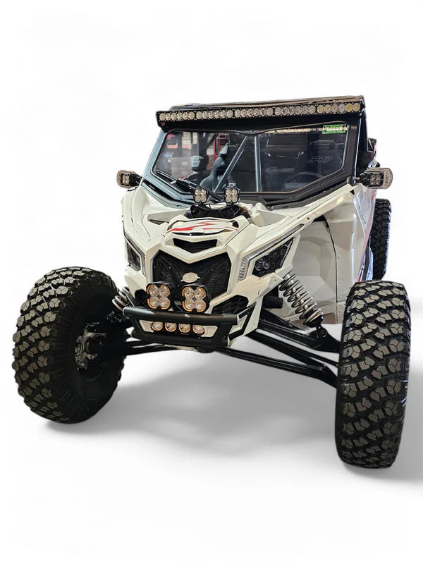 2017 + Can-Am X3 Maverick Amp Front Bumper-Bumper-Elektric Offroad Design-Baja Designs 10" OnX6+ Led Bar Driving/Combo Amber [pn #45013] (+$442.95)-OnX6/Hybrid/Laser/S8 w/Mode Switch (1 Bar) Wiring Harness [pn# 640122] (+$77.95)-Black Market UTV