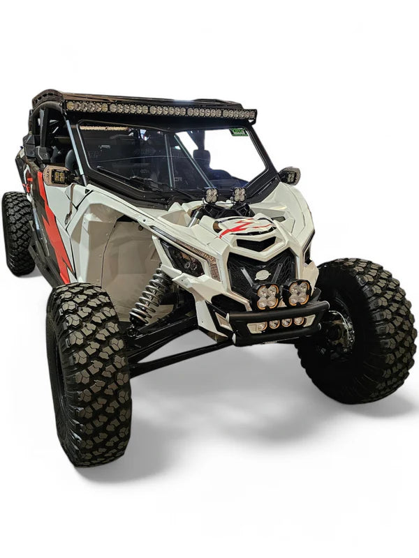 2017 + Can-Am X3 Maverick Amp Front Bumper-Bumper-Elektric Offroad Design-Baja Designs 10" OnX6+ Led Bar Driving/Combo Amber [pn #45013] (+$442.95)-OnX6/Hybrid/Laser/S8 w/Mode Switch (1 Bar) Wiring Harness [pn# 640122] (+$77.95)-Black Market UTV