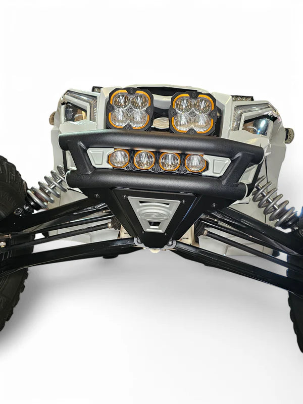 2017 + Can-Am X3 Maverick Amp Front Bumper-Bumper-Elektric Offroad Design-Baja Designs 10" OnX6+ Led Bar Driving/Combo Amber [pn #45013] (+$442.95)-OnX6/Hybrid/Laser/S8 w/Mode Switch (1 Bar) Wiring Harness [pn# 640122] (+$77.95)-Black Market UTV
