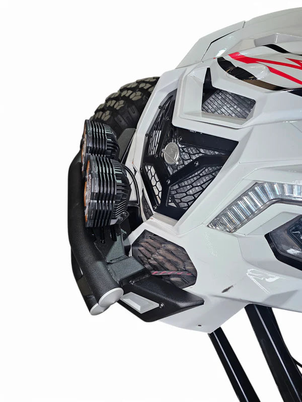 2017 + Can-Am X3 Maverick Amp Front Bumper-Bumper-Elektric Offroad Design-Baja Designs 10" OnX6+ Led Bar Driving/Combo Amber [pn #45013] (+$442.95)-OnX6/Hybrid/Laser/S8 w/Mode Switch (1 Bar) Wiring Harness [pn# 640122] (+$77.95)-Black Market UTV