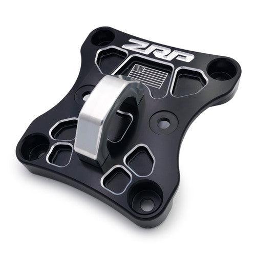 Can-Am X3 Radius Rod Plate-Pull Plate/Chassis Brace-ZRP-Aluminum-Black D-Ring-Black Market UTV