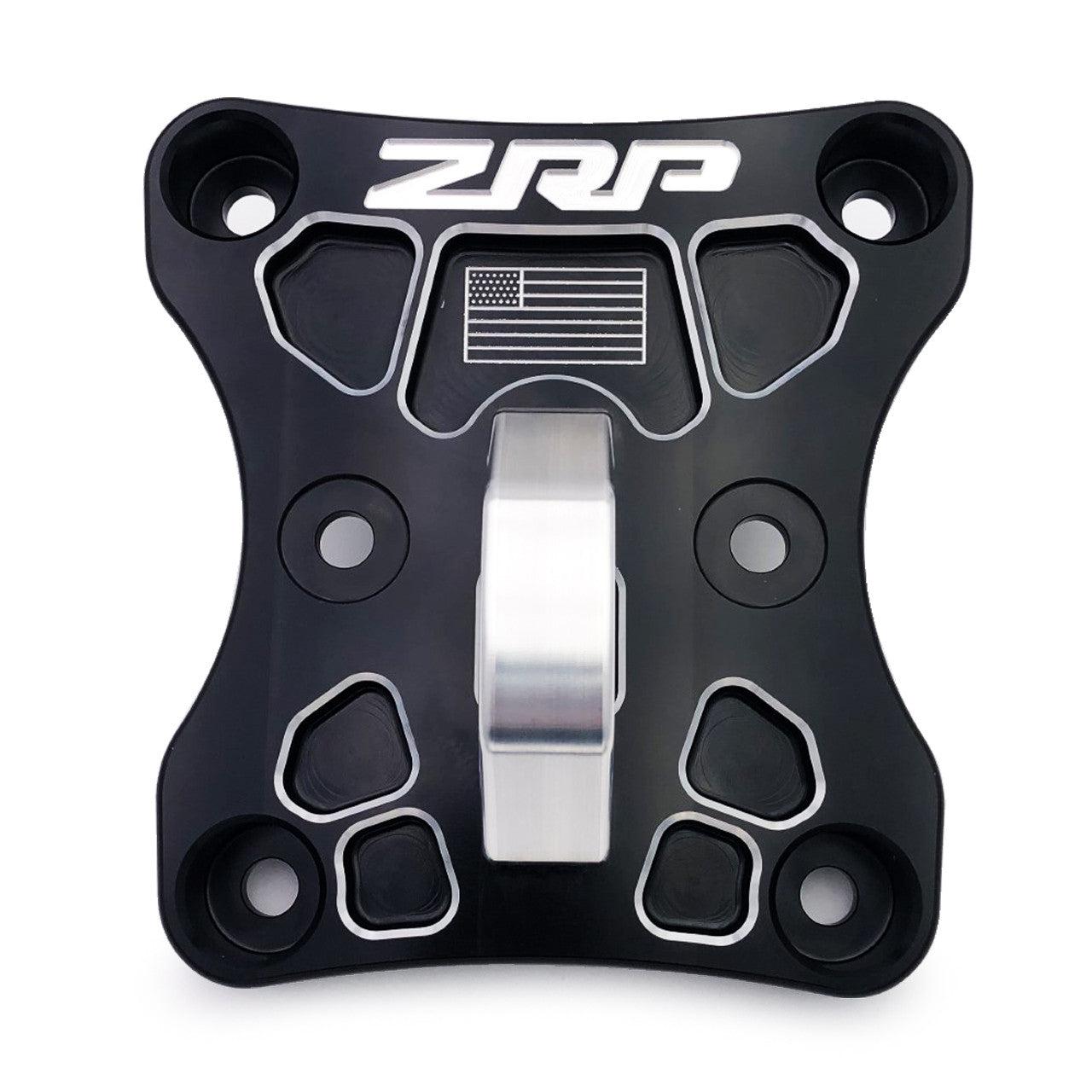 Can-Am X3 Radius Rod Plate-Pull Plate/Chassis Brace-ZRP-Aluminum-Black D-Ring-Black Market UTV