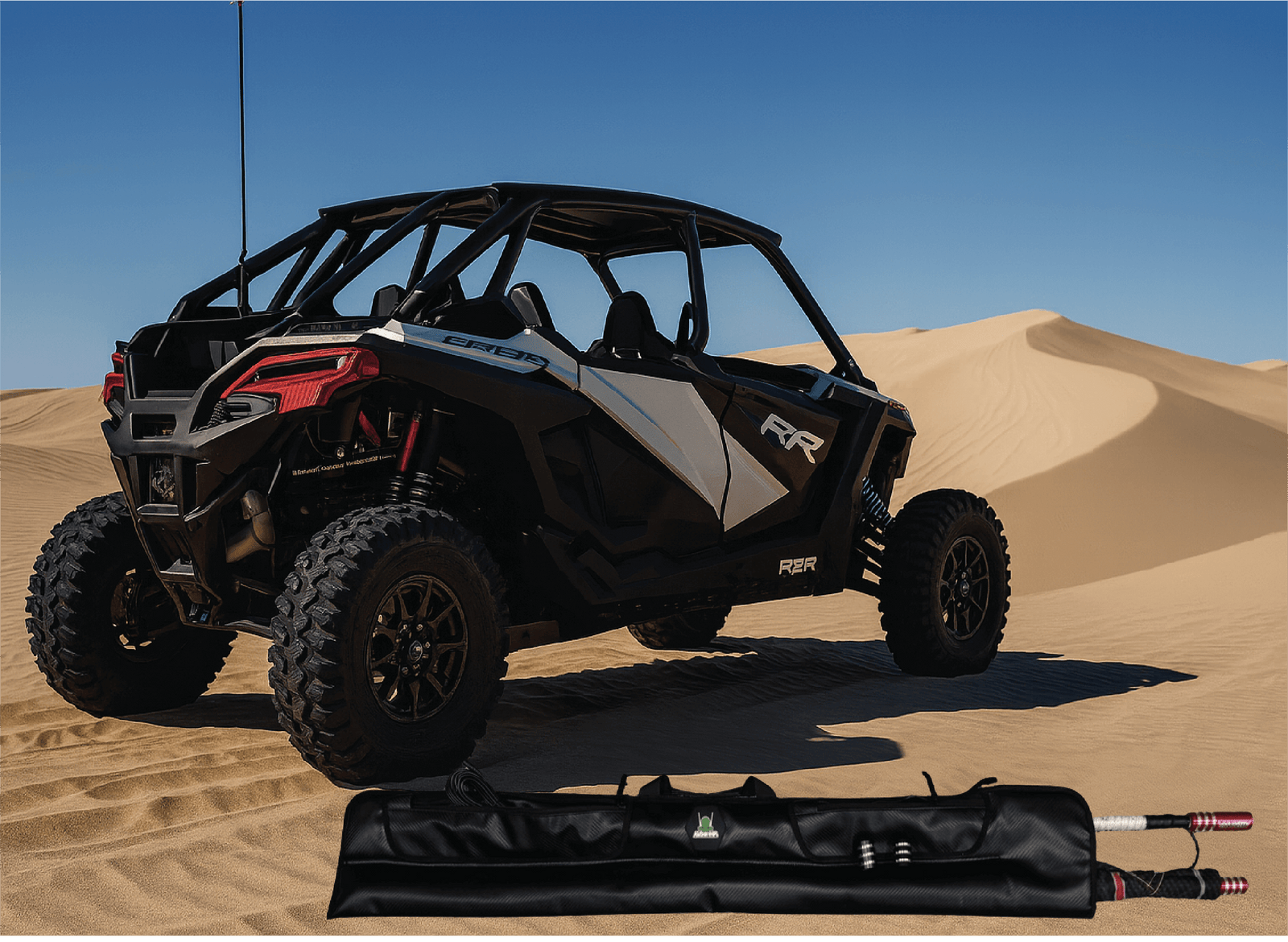 Marshin Whips Lighted Whip Carrying Bag – Dual Zipper Pocket Storage-whip accessories-Marshin Whips-Black Market UTV