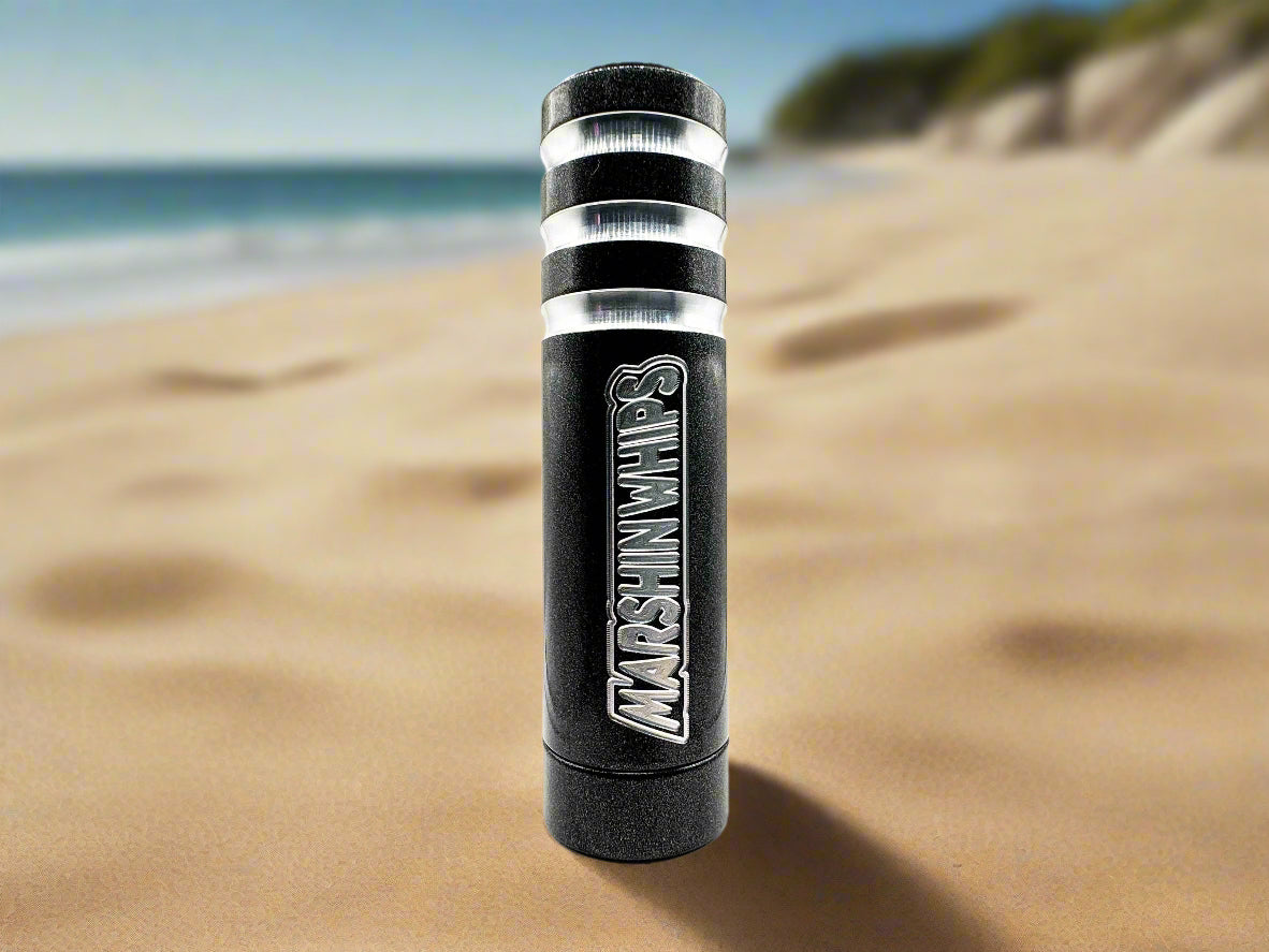 Game Changer LED Whip - Crystal Grey Single-Marshin Whips-2 FT-RED-Black Market UTV