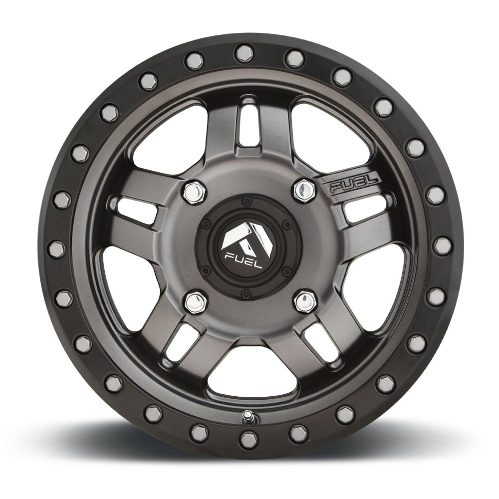 ANZA BEADLOCK - D917-Wheels-Fuel Wheels-14x7 +13m-4x156-Matte Black w/ Anthracite Ring-Black Market UTV