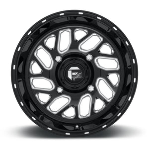 FUEL WHEELS D581 TRITON-Wheels-Fuel Wheels-16x7 +13m-4X156-GLOSS BLACK MILLED-Black Market UTV