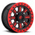 FUEL WHEELS D911 HARDLINE BEADLOCK - OFF ROAD ONLY-Wheels-Fuel Wheels-15X10 +25m-4X156-GLOSS BLACK W/ CANDY RED-Black Market UTV