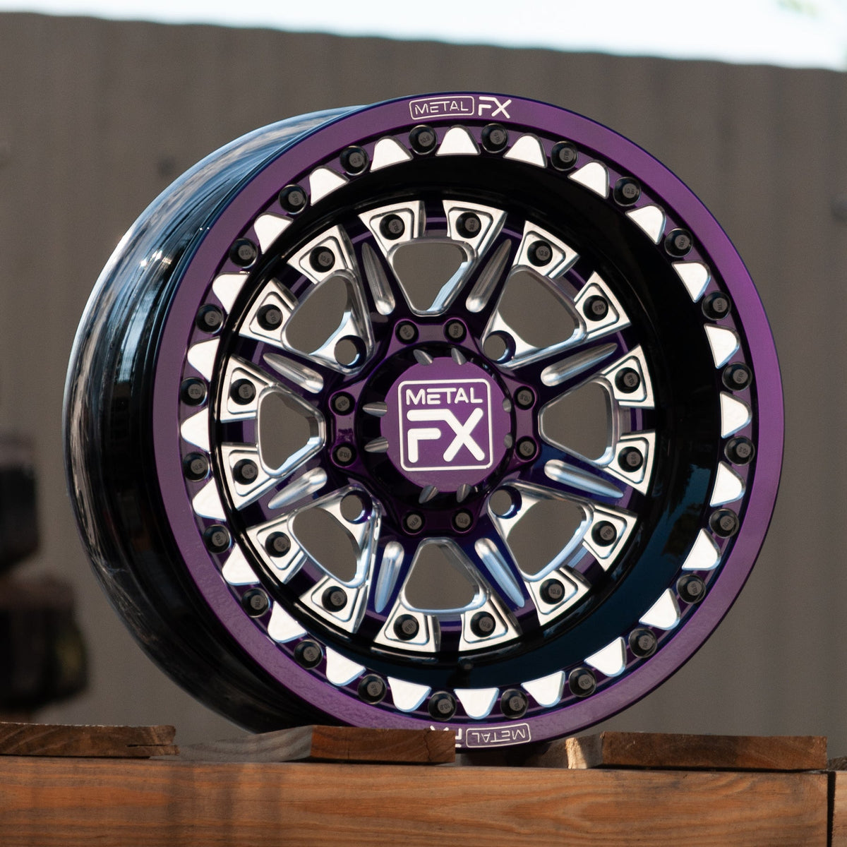 Ballistic Forged Beadlock Wheel Set (Custom)-Wheels-Metal FX Offroad-15x8 | -13 / 3.5+4.5 | 4x136/4x137-CUSTOM-Black Market UTV