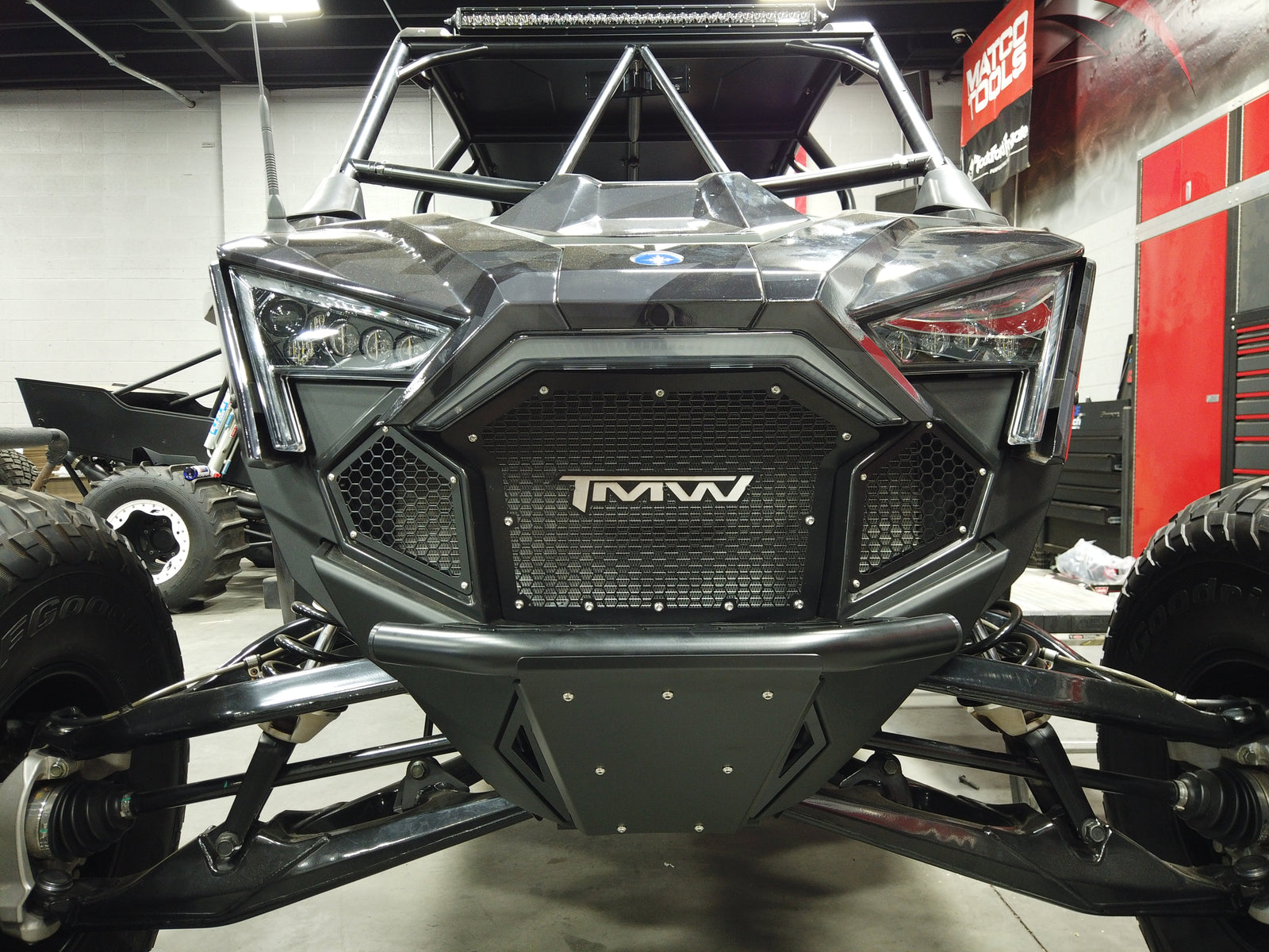 TMW RZR PRO R/XP Grill-Grille-TMW Off-Road-Black with Raw logo-No inserts-Black Market UTV
