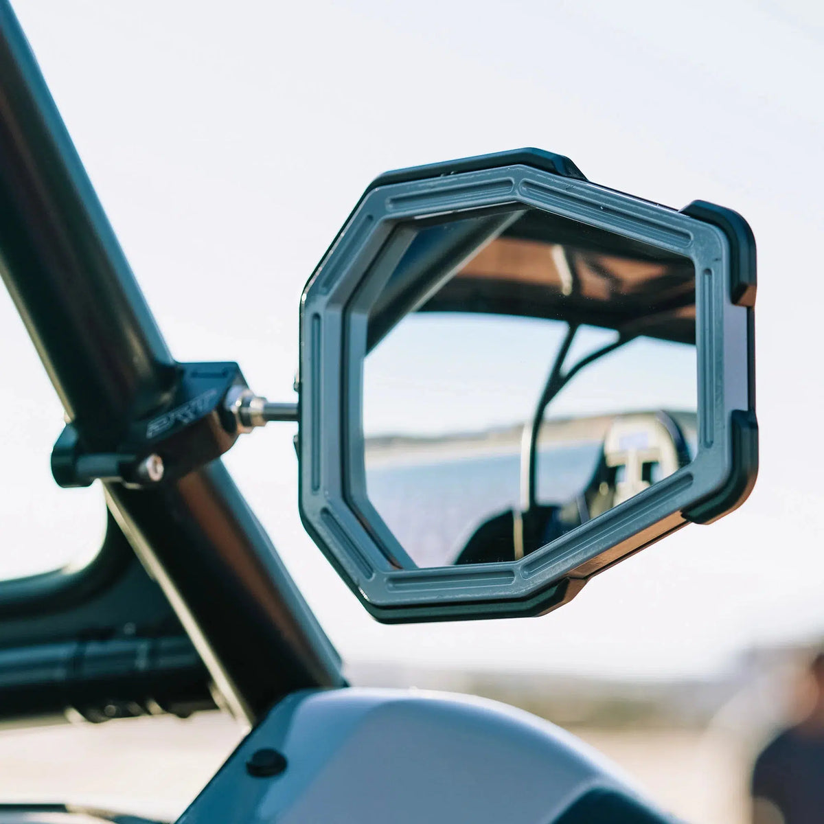 DRT BILLET ALUMINUM TACTICAL CONVEX SIDE MIRROR SET-Side Mirrors-DRT Motor Sports-2.000&quot; Clamps-Black Market UTV