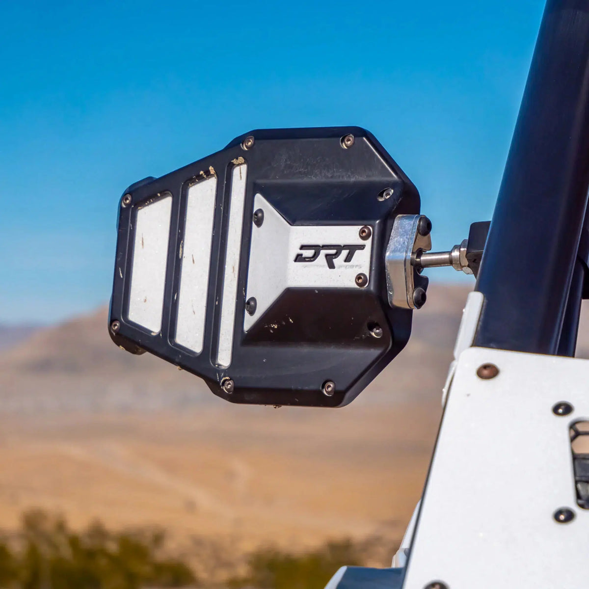 DRT BILLET ALUMINUM TACTICAL CONVEX SIDE MIRROR SET-Side Mirrors-DRT Motor Sports-2.000&quot; Clamps-Black Market UTV