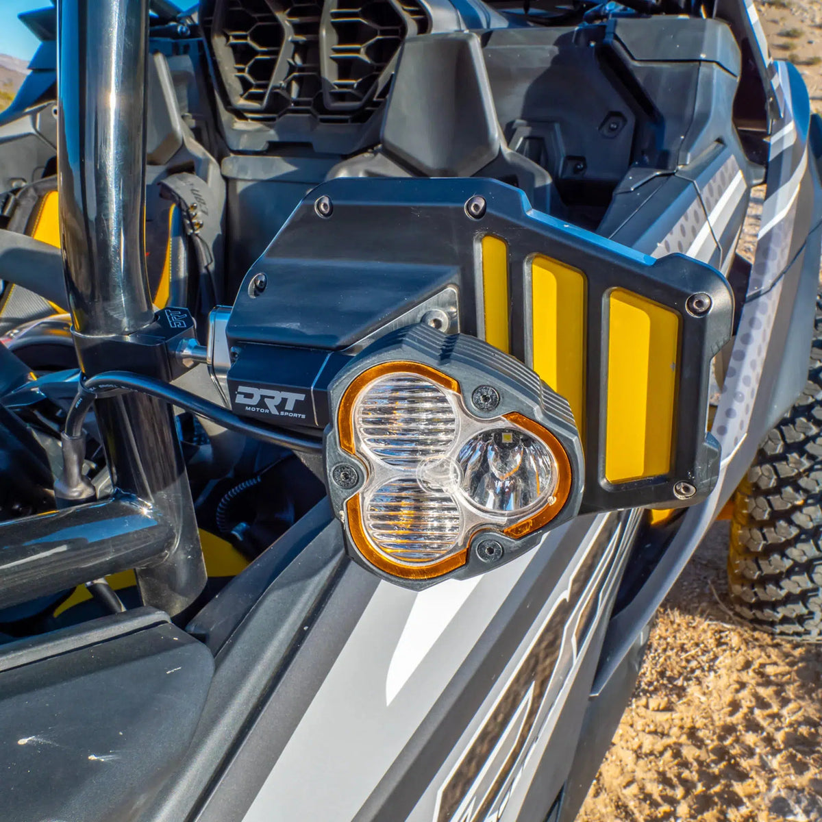 DRT BILLET ALUMINUM TACTICAL CONVEX SIDE MIRROR SET-Side Mirrors-DRT Motor Sports-2.000&quot; Clamps-Black Market UTV