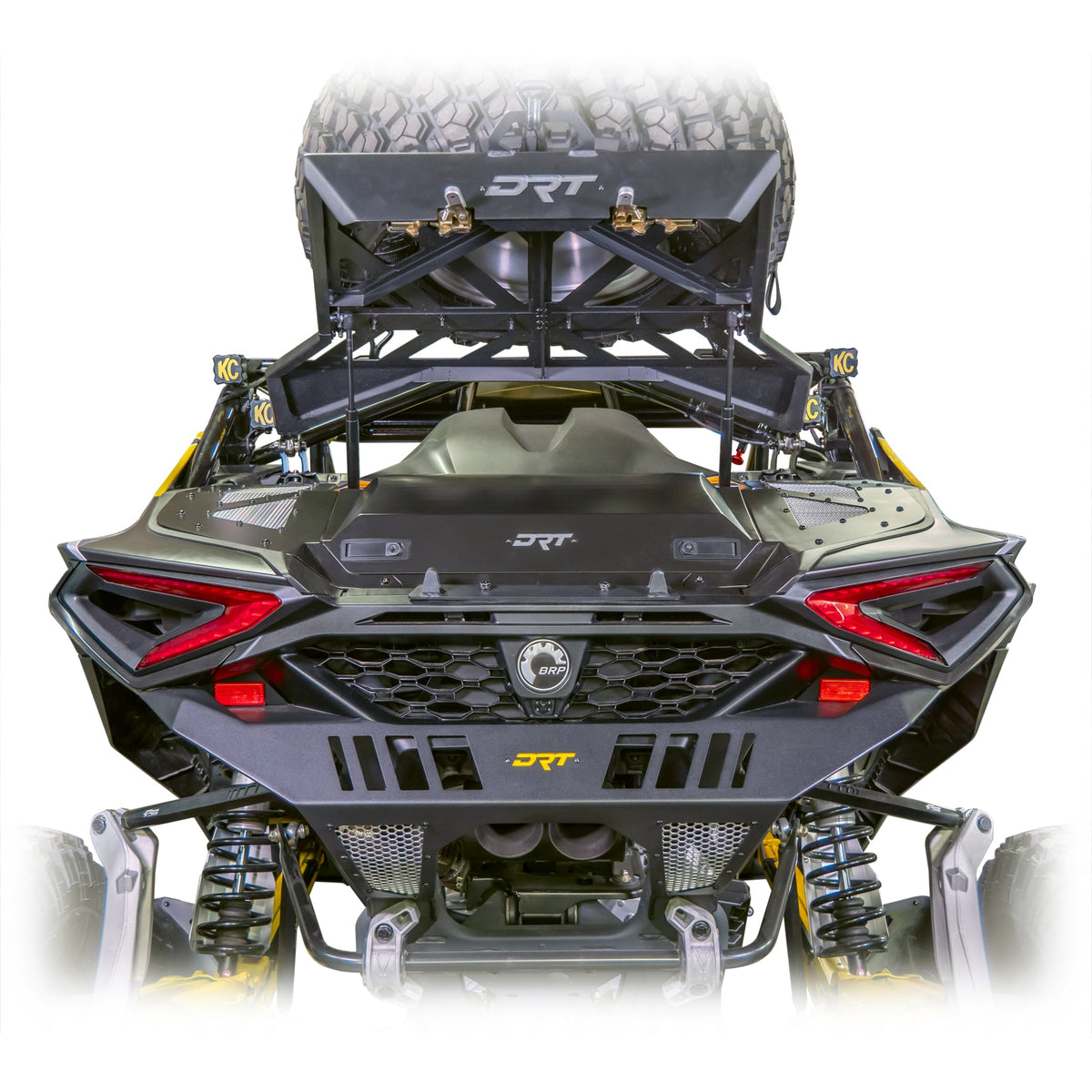Can-Am 2024+ Maverick R Aluminum Trunk Enclosure-Spare Tire Rack-DRT Motor Sports-Black Market UTV
