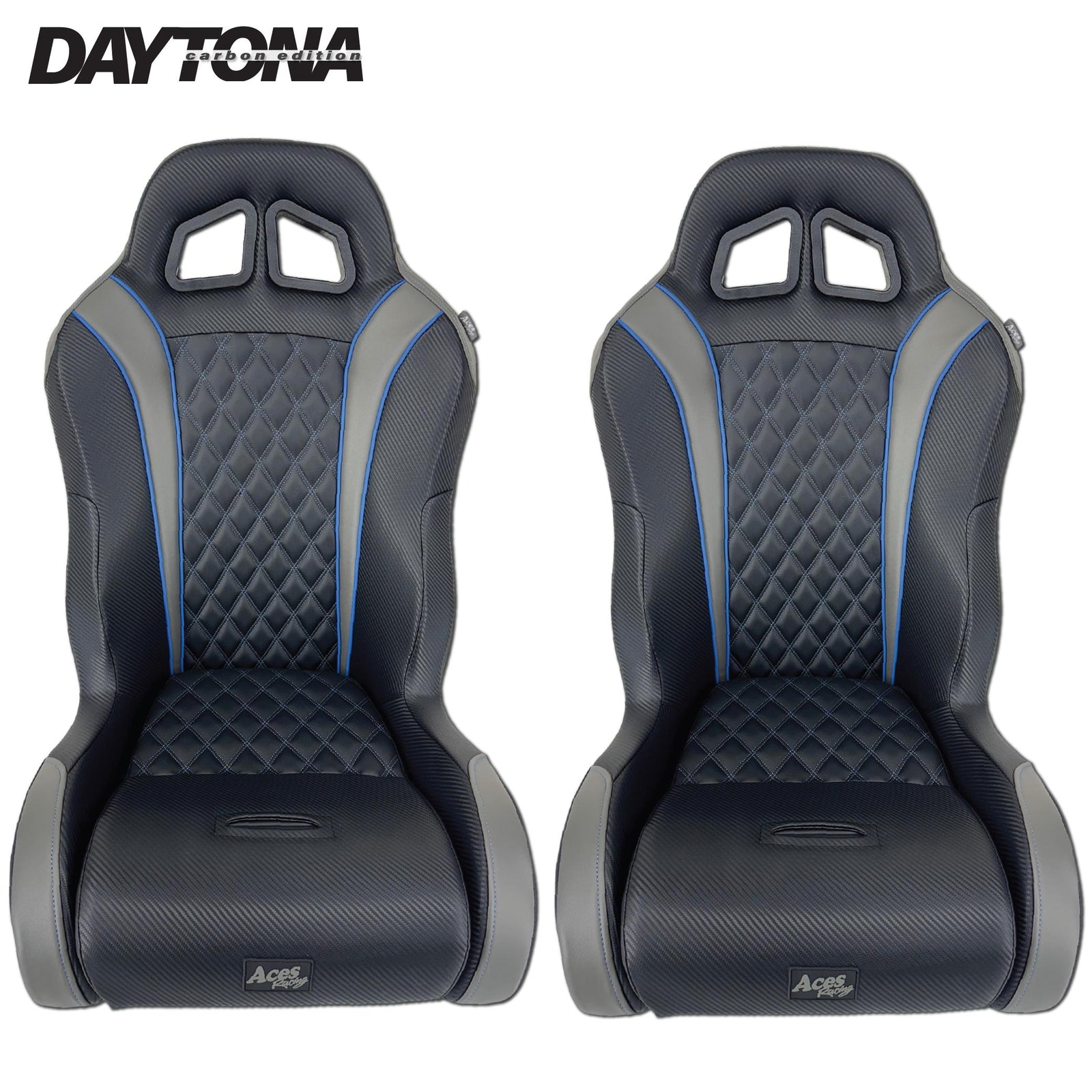 Carbon Edition Daytona Seats (Multiple Colors)-Seats-Aces Racing-Black-No-Black Market UTV