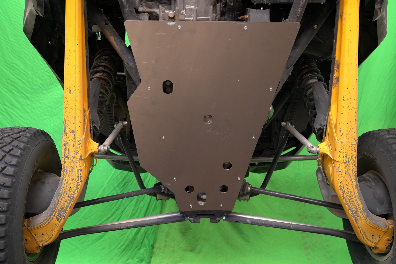 Can-Am Maverick R UHMW Rear Skid Plate-Skid Plates - Other-Factory UTV-1/2"-No X-Brace-Black Market UTV