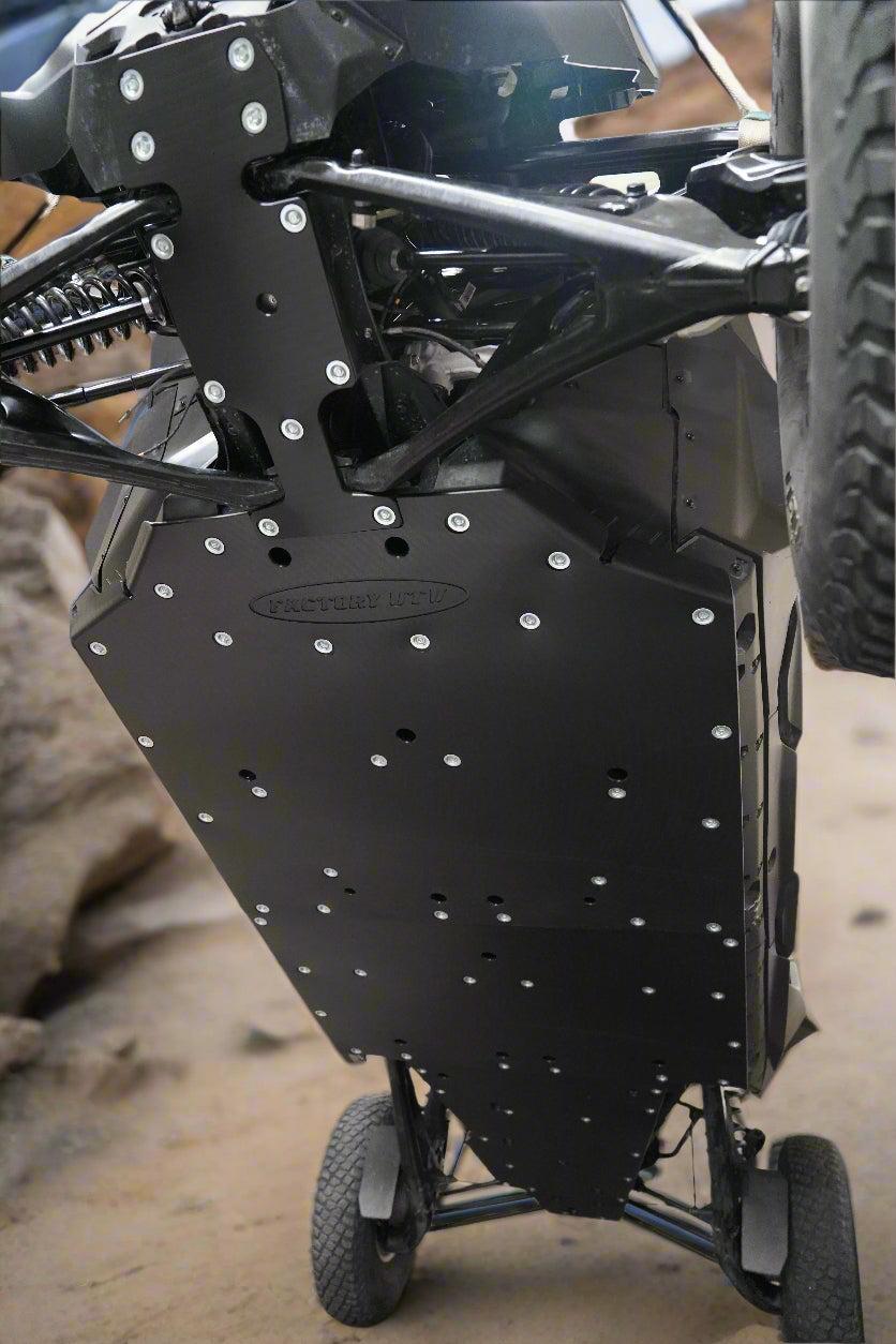 Can-Am Maverick R Max UHMW Skid Plate-Skid Plates-Factory UTV-Maverick R Max-1/2"-No X-Brace-Black Market UTV
