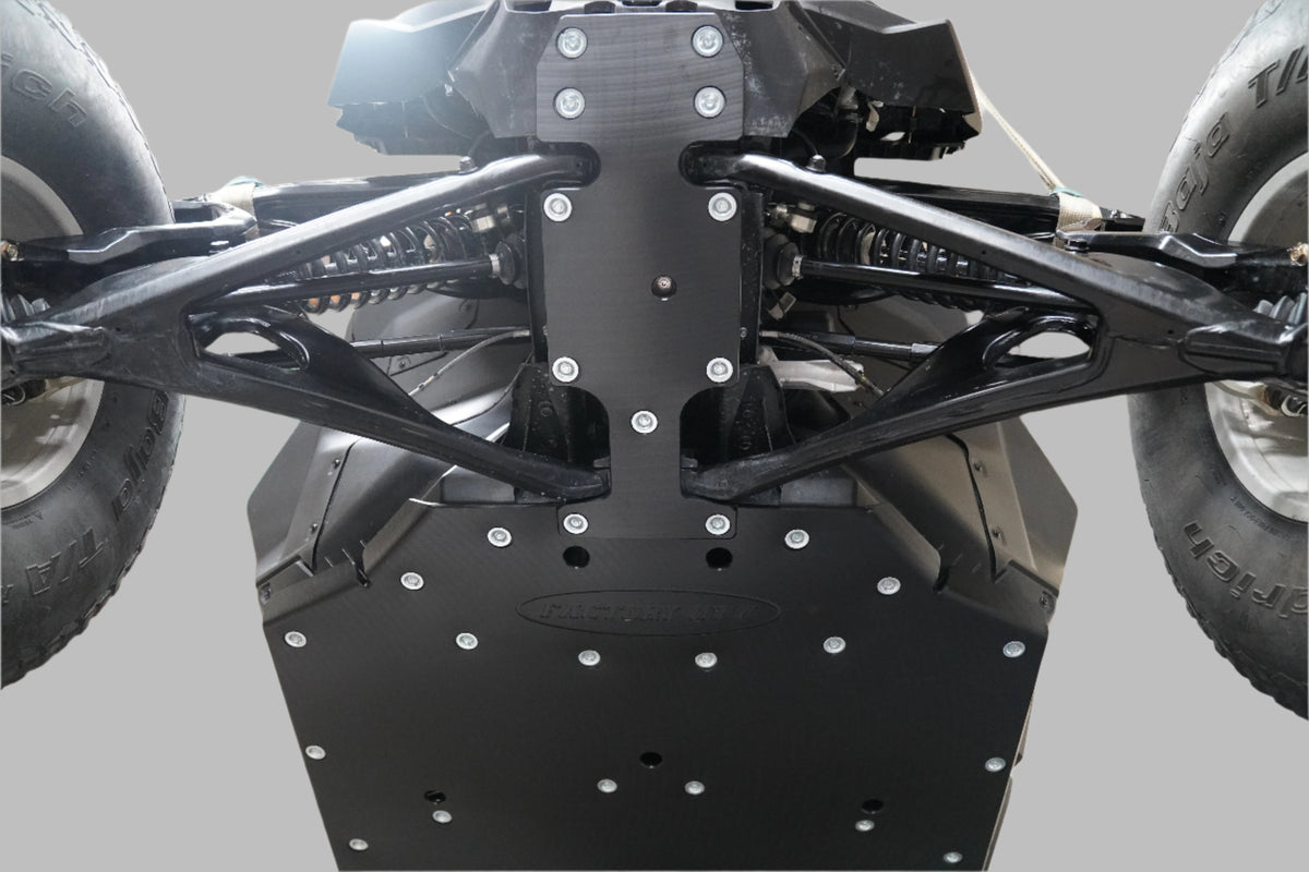Can-Am Maverick R Max UHMW Skid Plate-Skid Plates-Factory UTV-Maverick R Max-1/2&quot;-No X-Brace-Black Market UTV