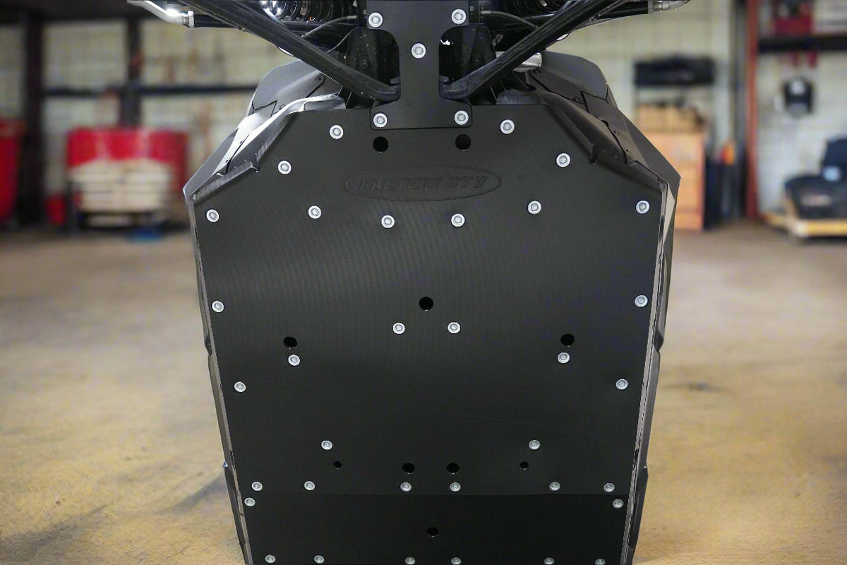 Can-Am Maverick R Max UHMW Skid Plate-Skid Plates-Factory UTV-Maverick R Max-1/2&quot;-No X-Brace-Black Market UTV
