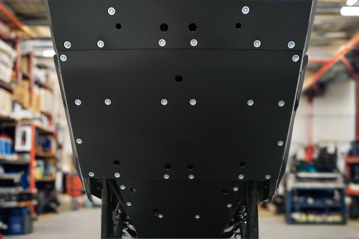 Can-Am Maverick R Max UHMW Skid Plate-Skid Plates-Factory UTV-Maverick R Max-1/2&quot;-No X-Brace-Black Market UTV