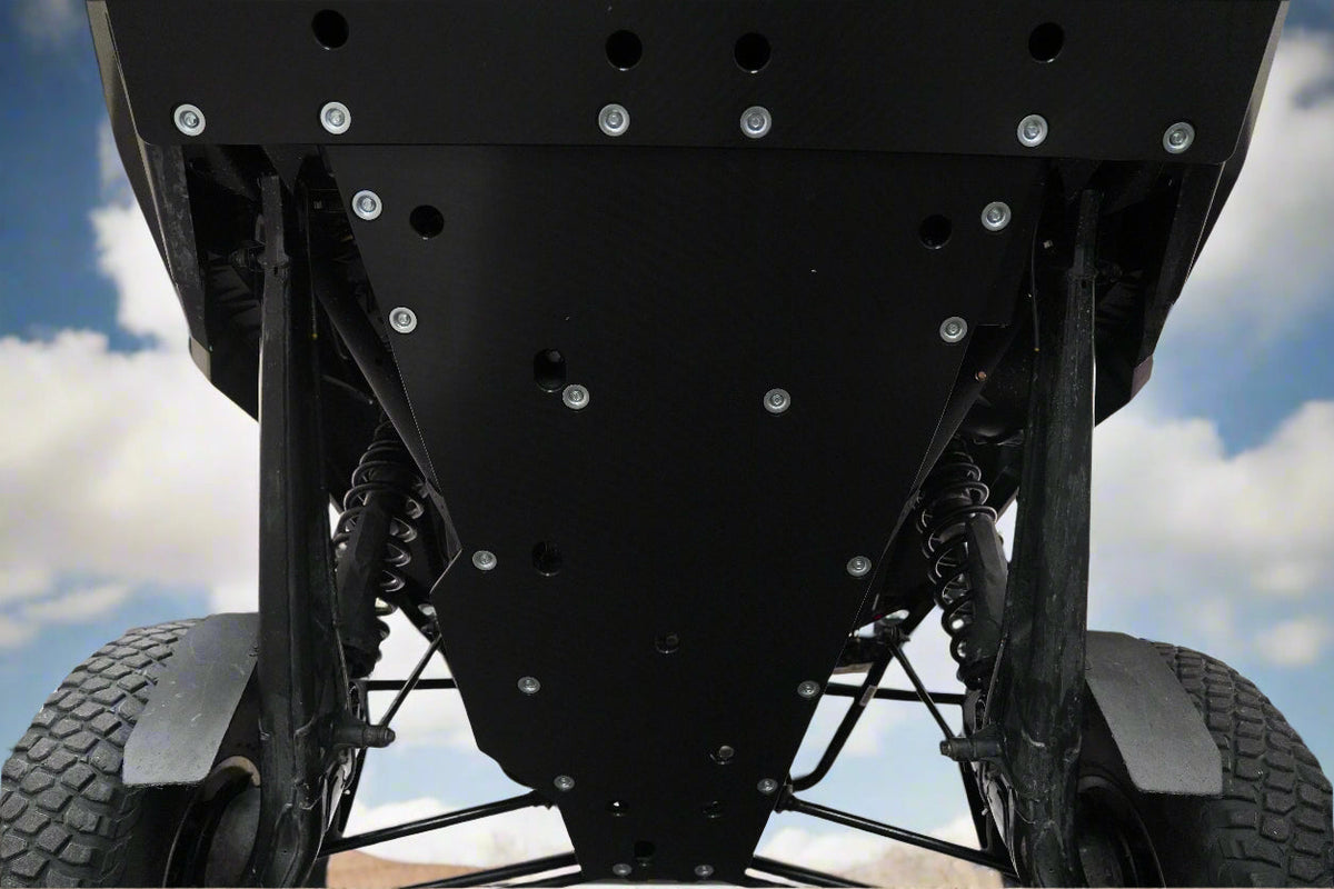 Can-Am Maverick R Max UHMW Skid Plate-Skid Plates-Factory UTV-Maverick R Max-1/2&quot;-No X-Brace-Black Market UTV