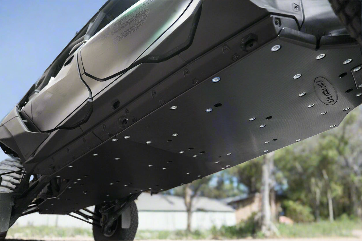 Can-Am Maverick R Max UHMW Skid Plate-Skid Plates-Factory UTV-Maverick R Max-1/2&quot;-No X-Brace-Black Market UTV