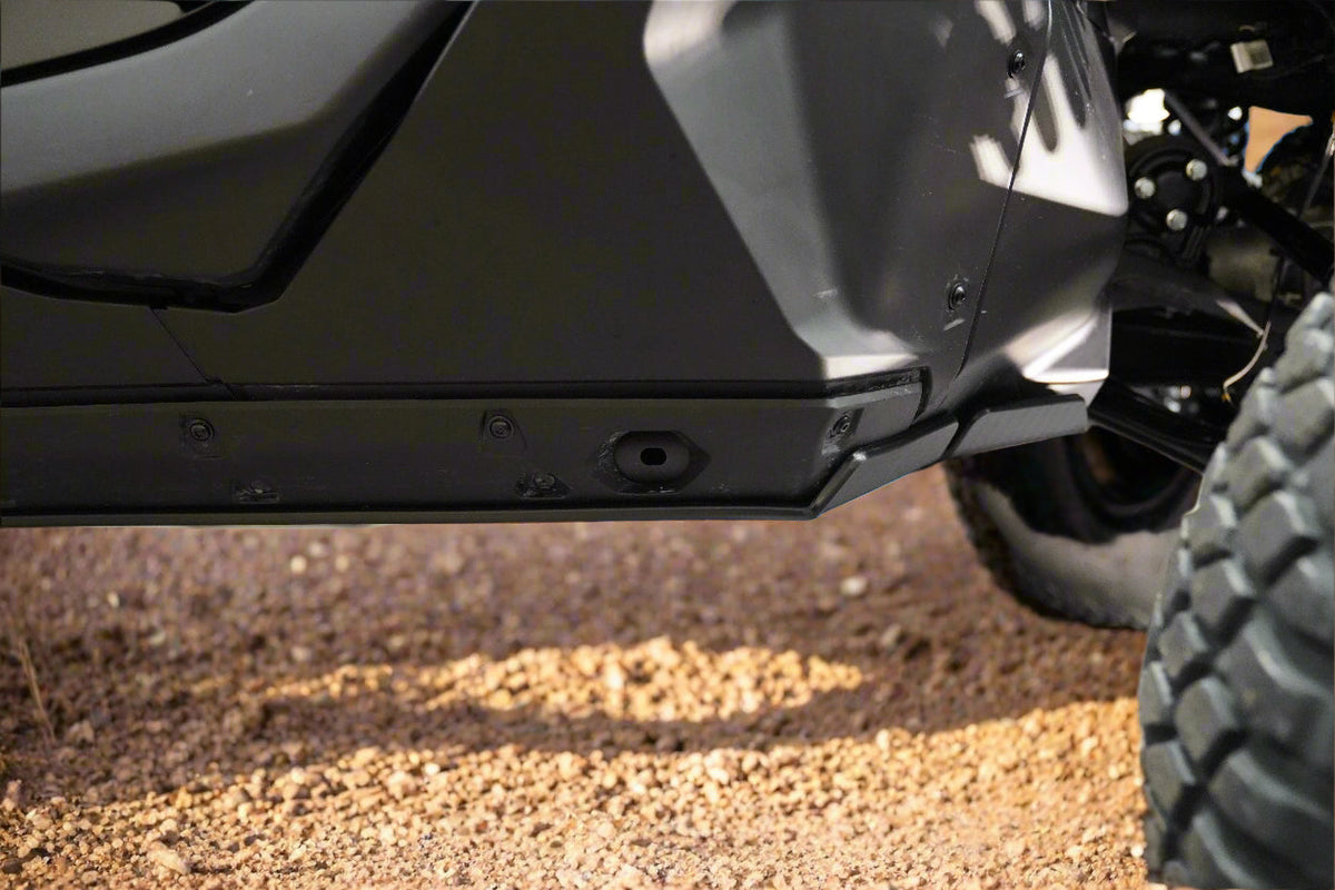 Can-Am Maverick R Max UHMW Skid Plate-Skid Plates-Factory UTV-Maverick R Max-1/2&quot;-No X-Brace-Black Market UTV