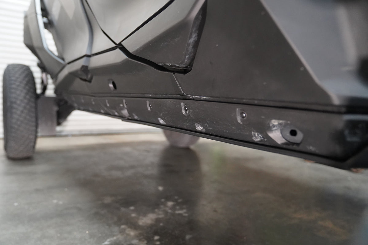 Can-Am Maverick R Max UHMW Skid Plate-Skid Plates-Factory UTV-Maverick R Max-1/2&quot;-No X-Brace-Black Market UTV