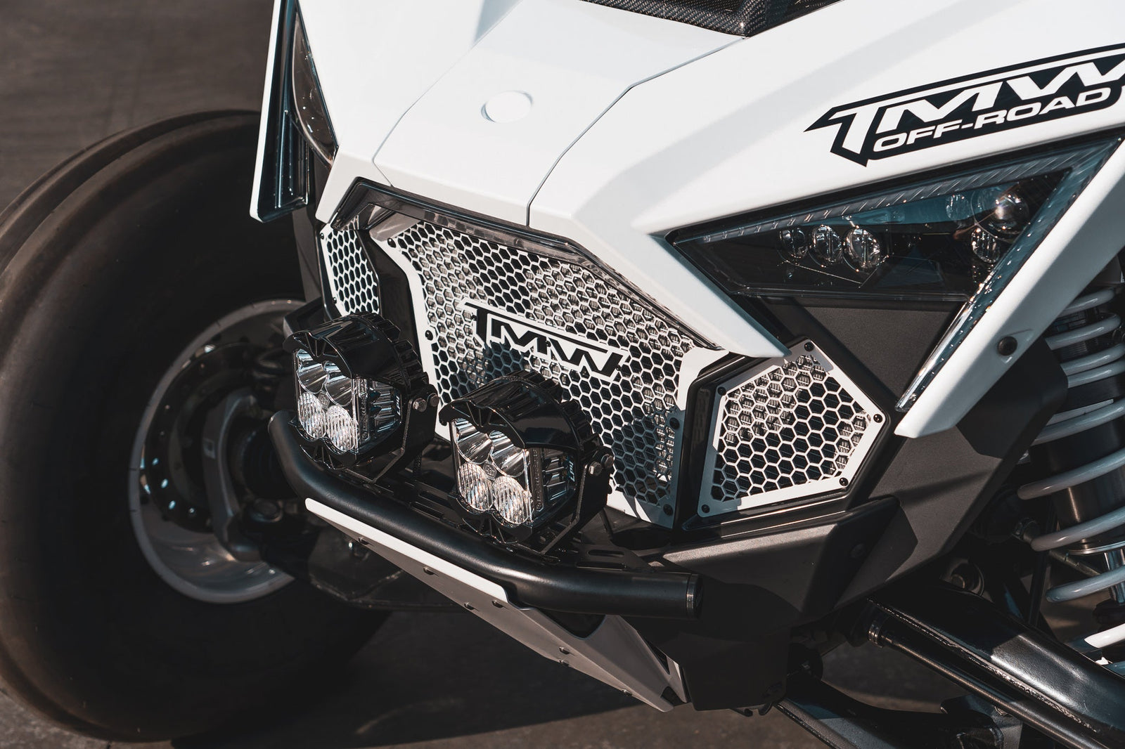 TMW RZR PRO R/XP Grill-Grille-TMW Off-Road-Black with Raw logo-No inserts-Black Market UTV