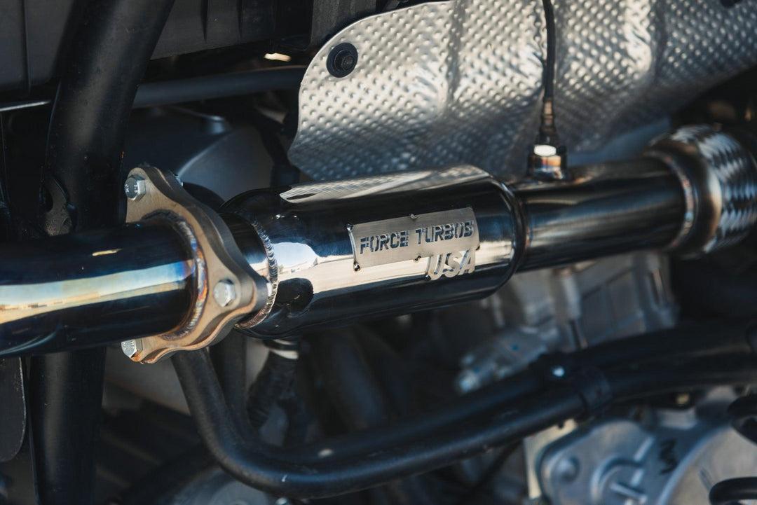 POLARIS RZR TURBO BACK EXHAUST-Exhaust-Force Turbos-Polaris RZR Pro XP-with Resonator-Black Market UTV