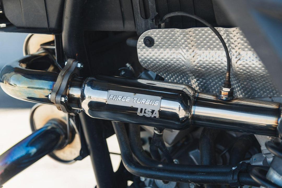 POLARIS RZR TURBO BACK EXHAUST-Exhaust-Force Turbos-Polaris RZR Pro XP-with Resonator-Black Market UTV