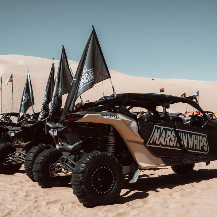 Marshin Whips Single Day Flag Whip-Flags-Marshin Whips-Small 12" x 16"-Black Market UTV