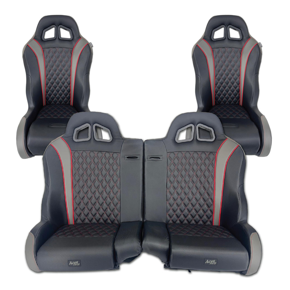 (Daytona) XP Pro Bucket/Bench Seat Bundle-Seats-Aces Racing-Black-No-Black Market UTV