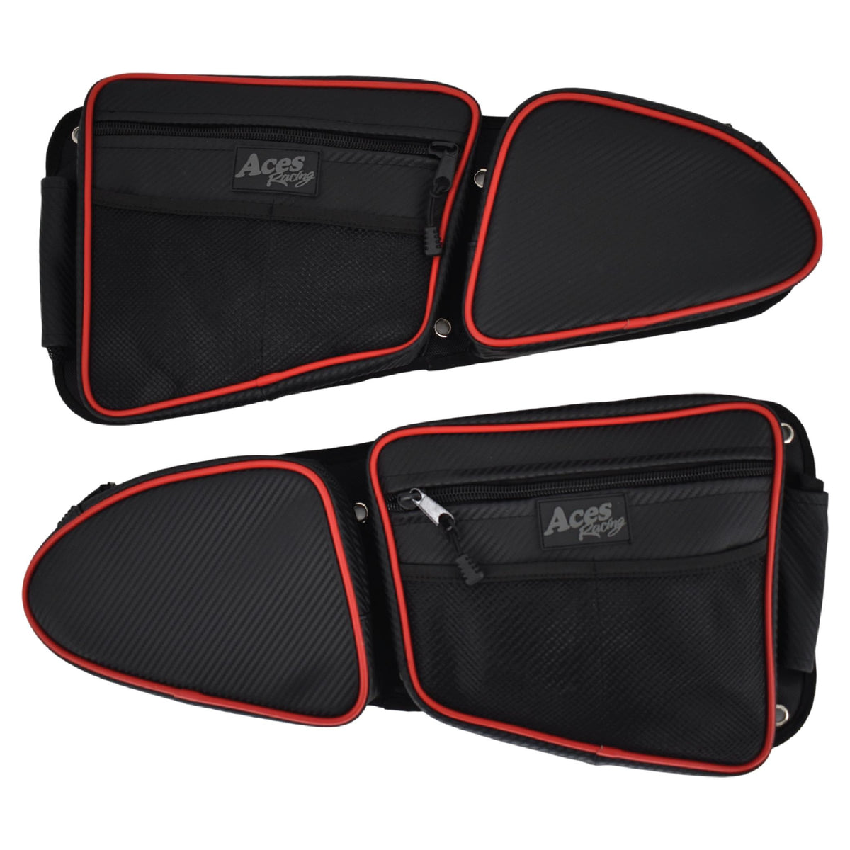 RZR 1000/Turbo Door Bags Front (Pair)-Storage-Aces Racing-Black/White-Stock Doors-Black Market UTV