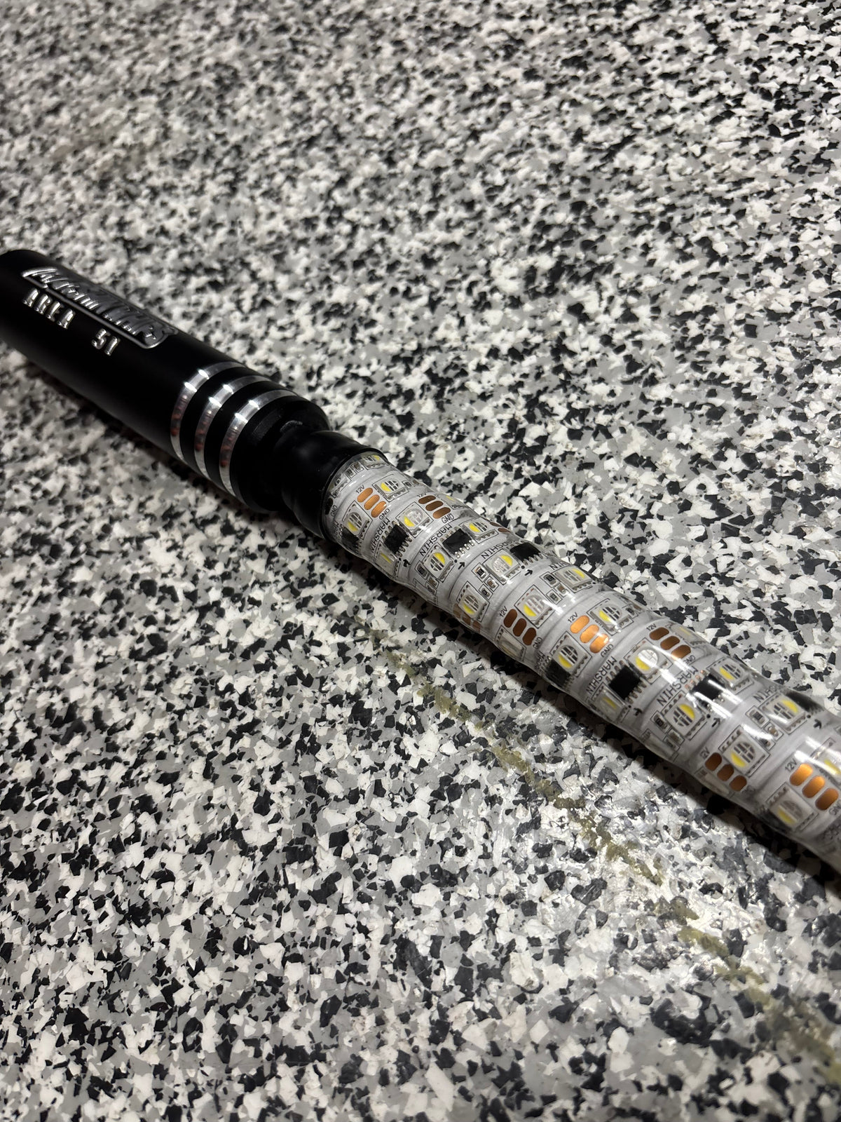 Marshin Whips Area 51 LED Whips: Carbon Fiber & Hidden Cables-Marshin Whips-2ft-RGBW Black-Black Market UTV