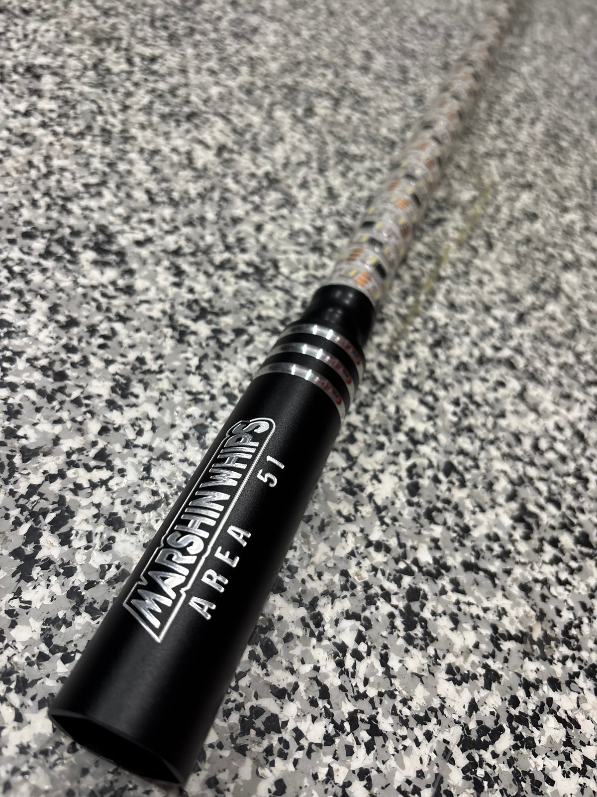 Marshin Whips Area 51 LED Whips: Carbon Fiber & Hidden Cables-Marshin Whips-2ft-RGBW Black-Black Market UTV