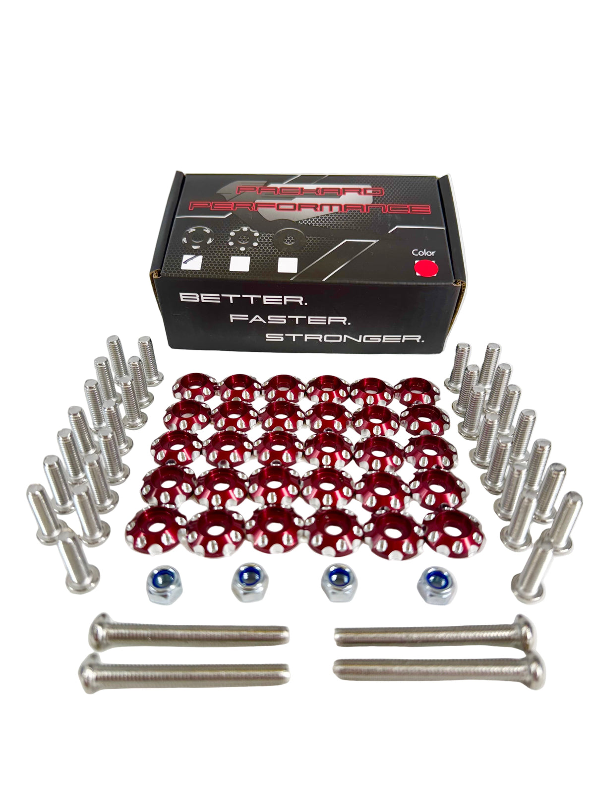 Packard Performance Billet Fender washers V2 30pcs-Accessories-Packard Performance Dealer-black-Black Market UTV