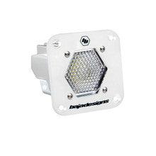 S1 White Flush Mount Auxiliary Light Pod - Universal-Lighting Pods-Baja Designs-Clear-Spot-Black Market UTV