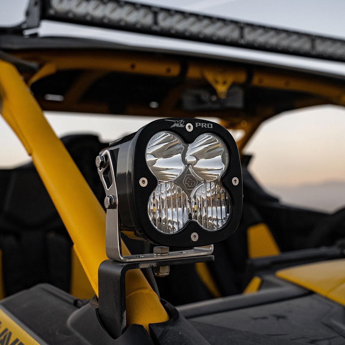 Can-Am Maverick R XL Pro A-Pillar Kit-Lighting Kit-Baja Designs-Driving/Combo-Clear-Black Market UTV