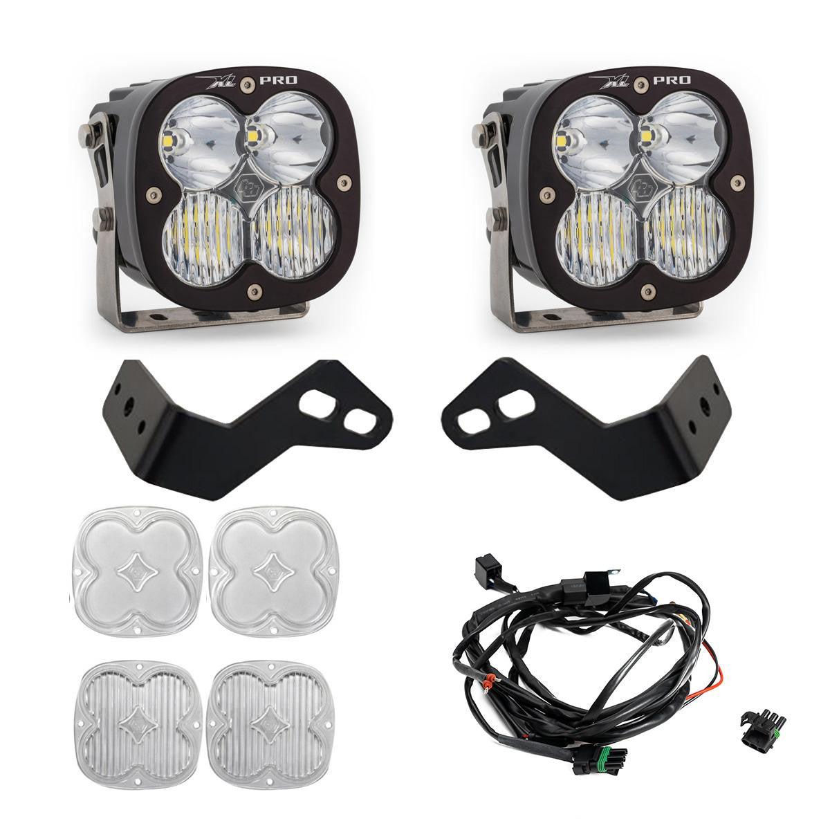Can-Am Maverick R XL Pro A-Pillar Kit-Lighting Kit-Baja Designs-Driving/Combo-Clear-Black Market UTV