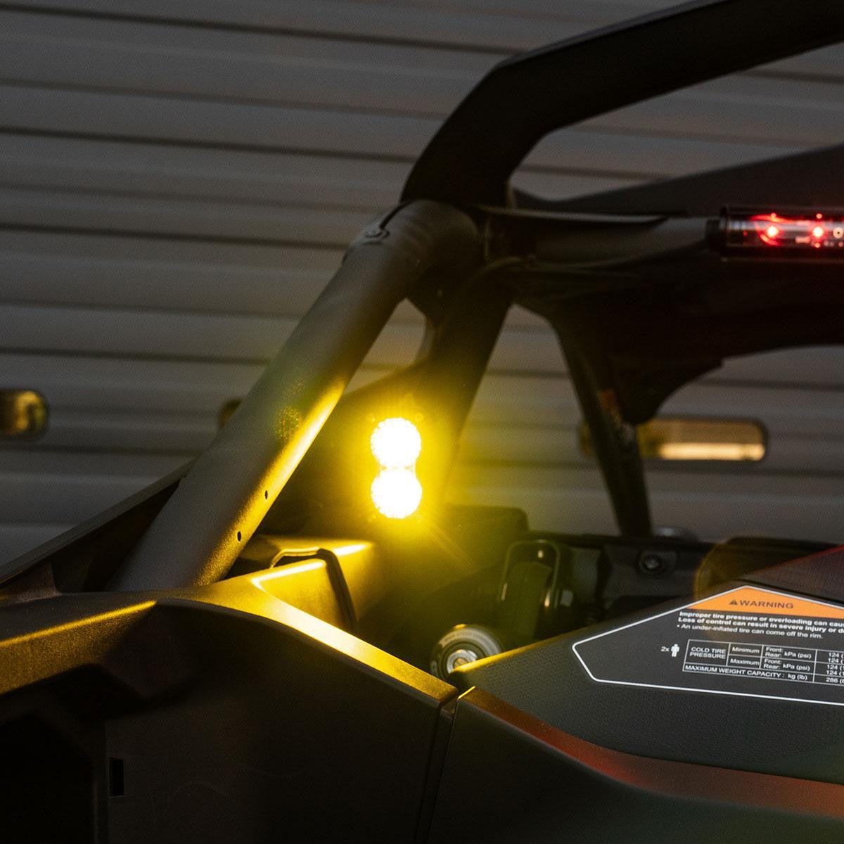 Can-Am Maverick R S2 Sport Chase Light Kit-Lighting Kit-Baja Designs-Work/Scene-Amber-Black Market UTV