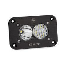 S2 Pro Black Flush Mount LED Auxiliary Light Pod - Universal-Lighting Pods-Baja Designs-Clear-Driving/Combo-Black Market UTV
