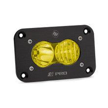 S2 Pro Black Flush Mount LED Auxiliary Light Pod - Universal-Lighting Pods-Baja Designs-Amber-Driving/Combo-Black Market UTV