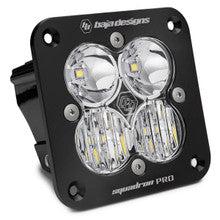SQUADRON PRO BLACK FLUSH MOUNT LED AUXILIARY LIGHT POD - UNIVERSAL-Light Bar Mount-Baja Designs-Spot-Clear-Black Market UTV