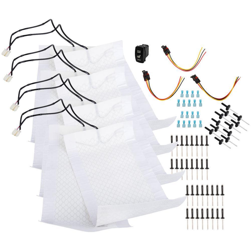 Tusk UTV Seat Heater Kit-Heater Kit-Tusk-Front and Rear Seat Kit-Black Market UTV