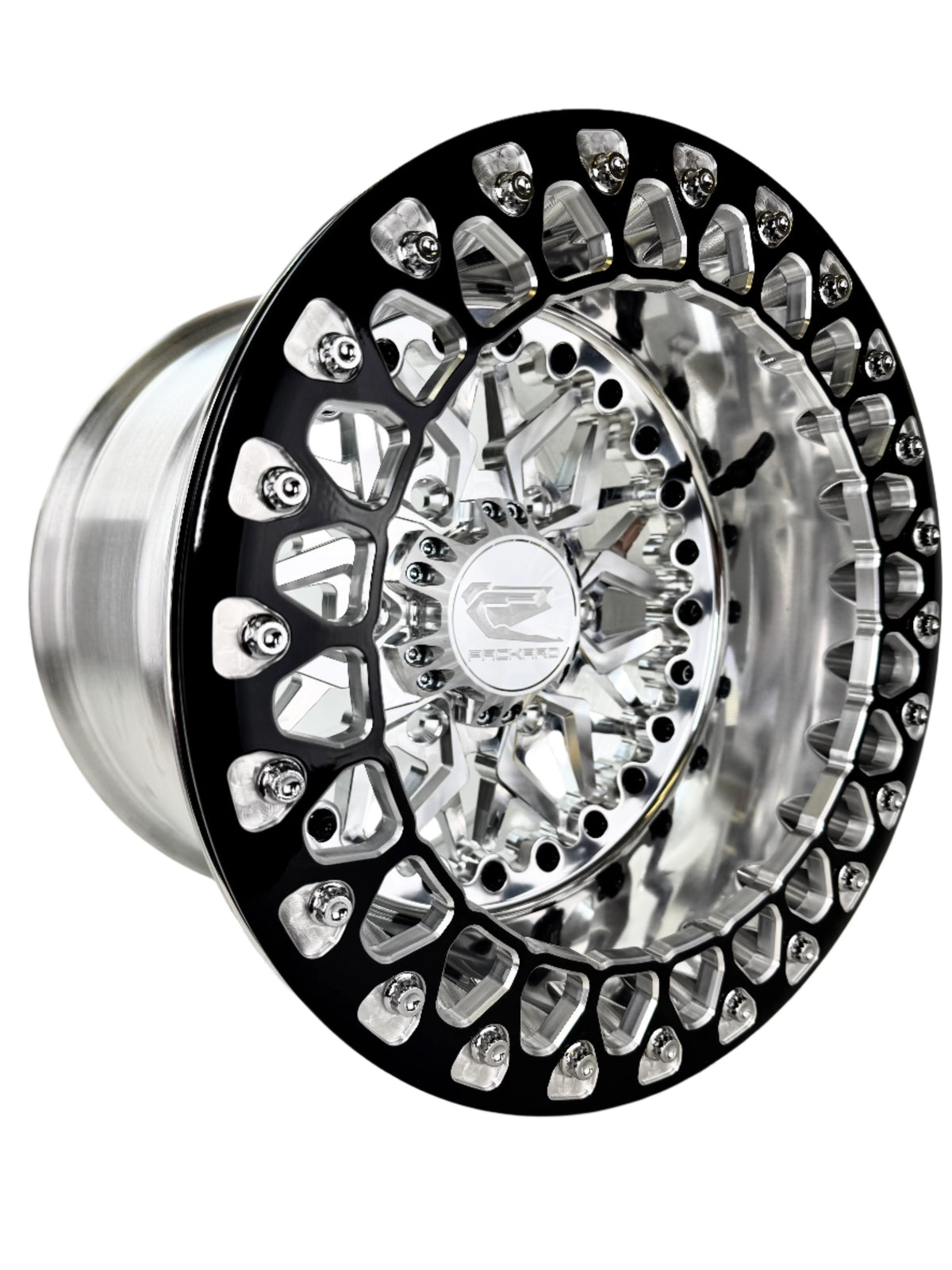 Impact - FF Forged Polished Beadlock - Silver Maverick R 6x139.7-Wheels-Packard Performance-15x7 | 6x139.7-V.1-No-Black Market UTV